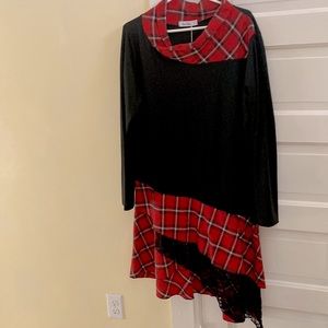 Twi tone plaid Dress